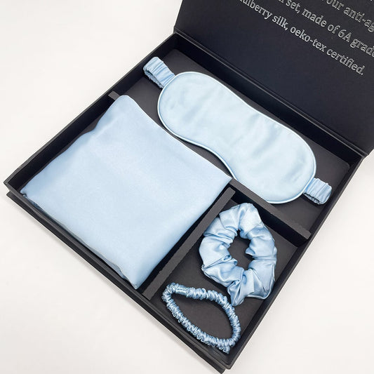 Ladies Hair Tie Shading Silk Eye Mask Zipper Envelope Pillow Case