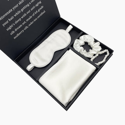 Ladies Hair Tie Shading Silk Eye Mask Zipper Envelope Pillow Case