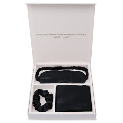 Silk Eye Mask Pillowcase Head Flower Gift Box